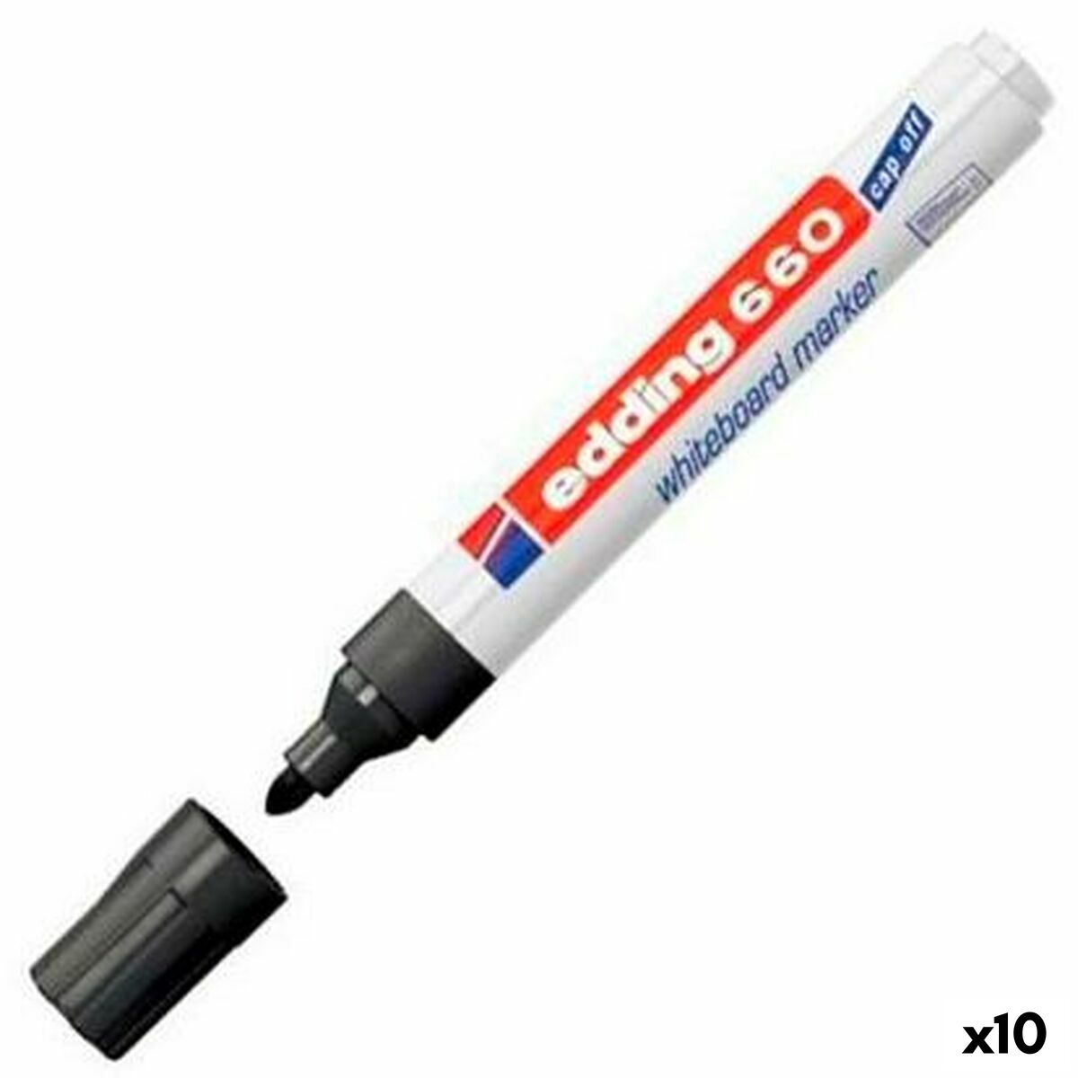 Rotulador para Pizarra Edding 661 Pizarra blanca Negro (10 Unidades)  Comprati.