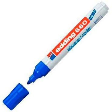 Rotulador para Pizarra Edding 661 Pizarra blanca Azul Blanco (10 Unidades)  Comprati.