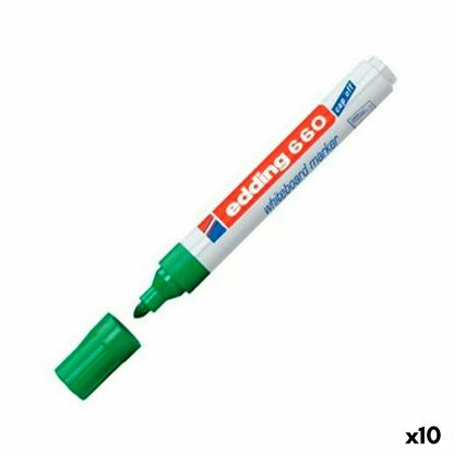 Rotulador para Pizarra Edding 661 Pizarra blanca Verde (10 Piezas) (10 Unidades)  Comprati.