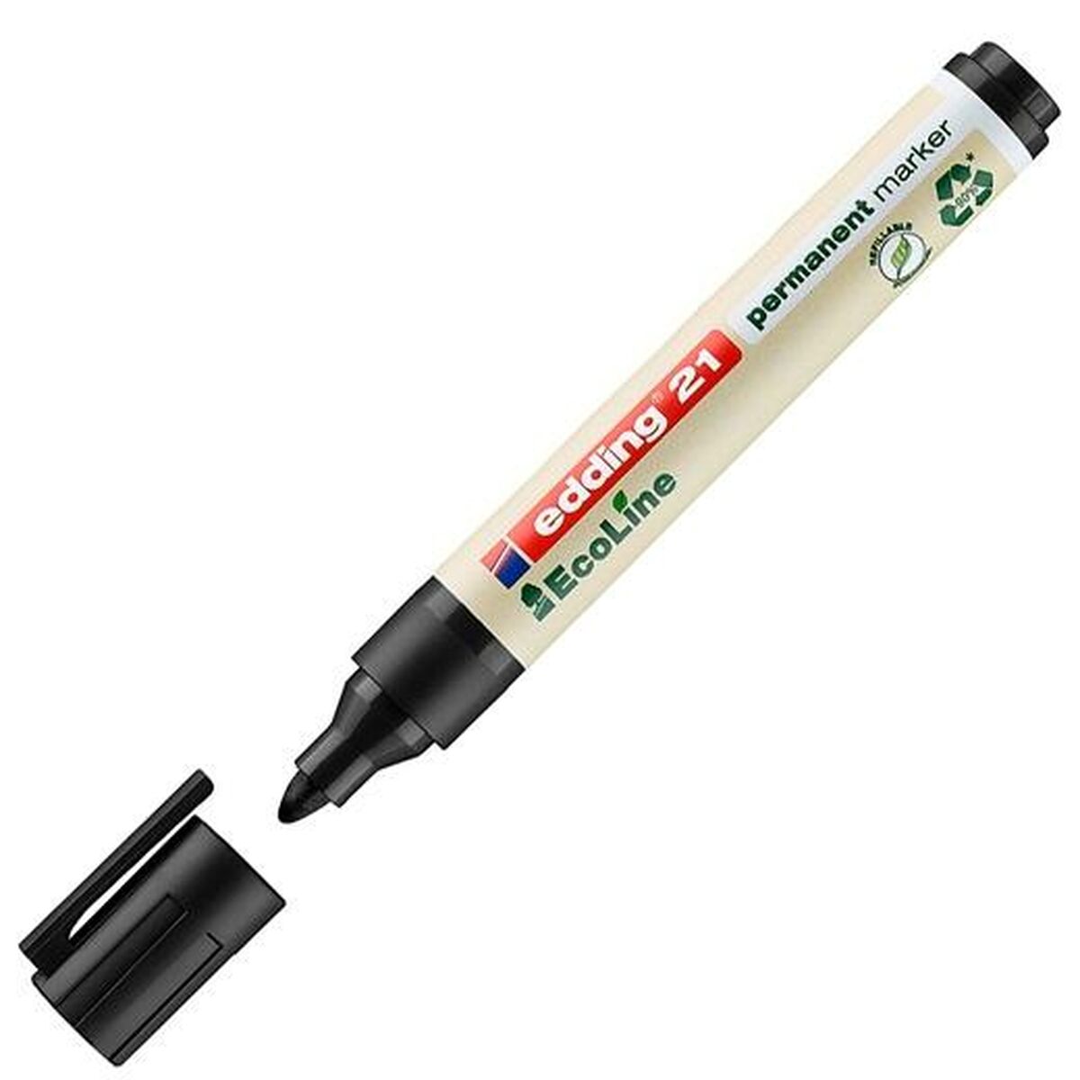 Rotulador permanente Edding 21 Ecoline Negro (10 Unidades)  Comprati.