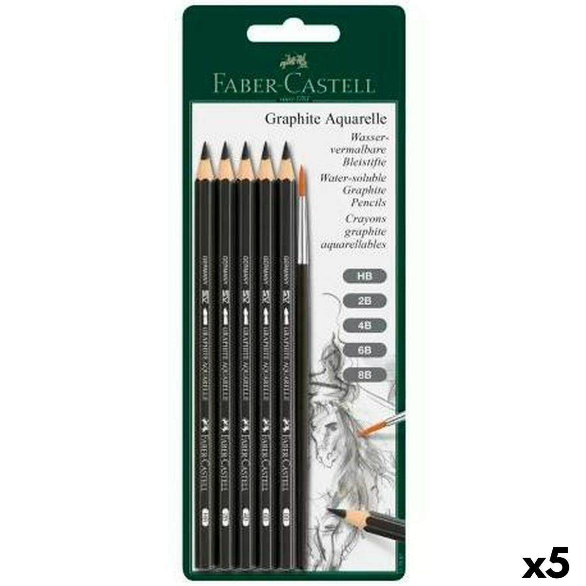 Set de Lápices Faber-Castell Acuarelable (5 Unidades)  Comprati.