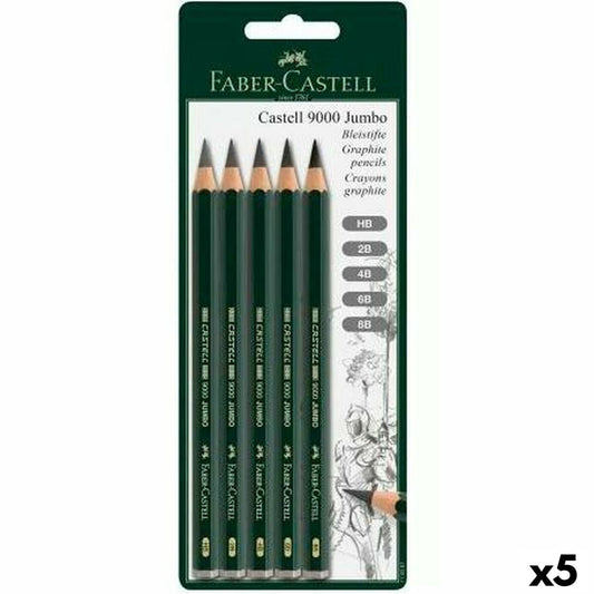 Set de Lápices Faber-Castell Hexagonal 2B 4B 6B 8B (5 Unidades)  Comprati.