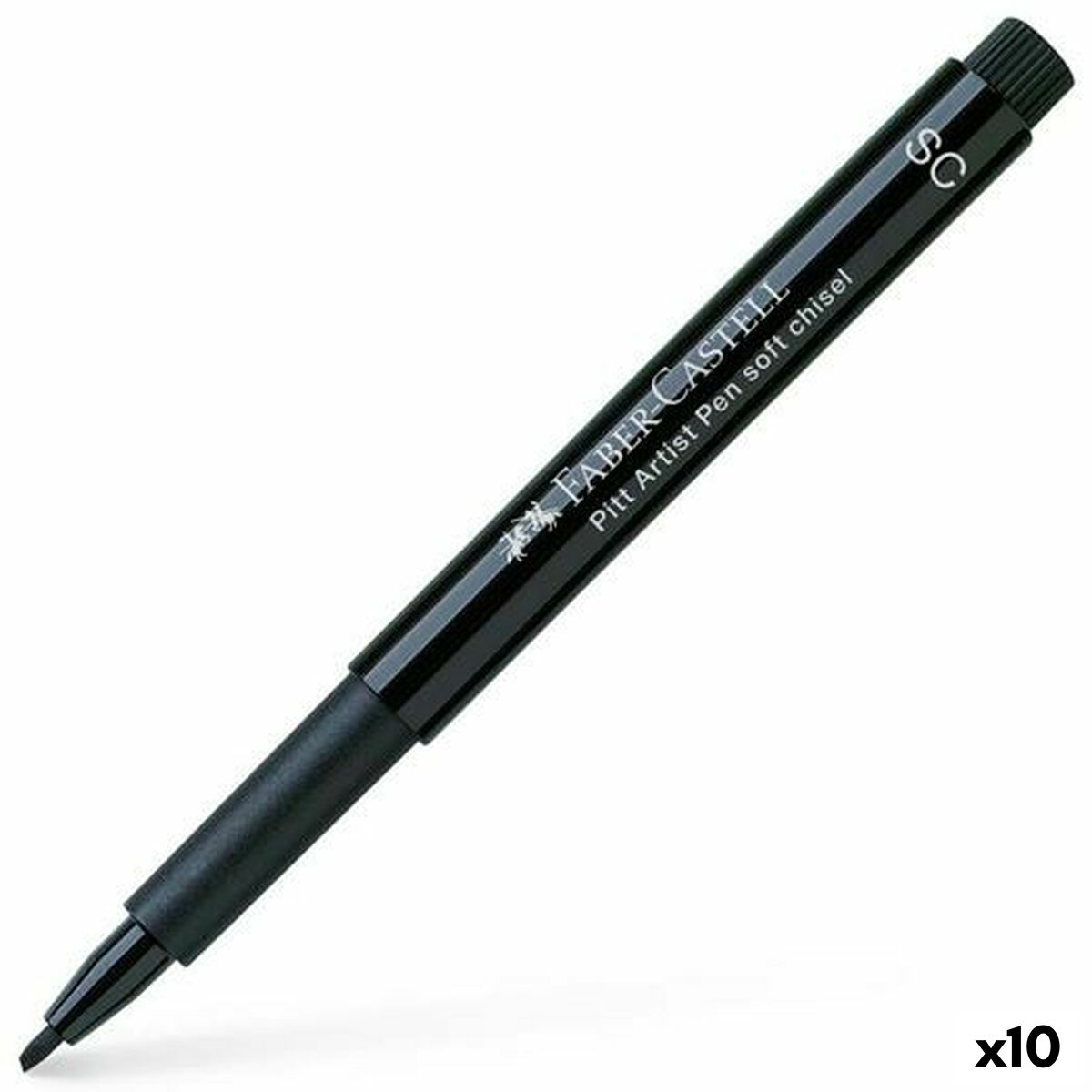 Rotuladores Faber-Castell Pitt Artist Pen SC 199 Caligrafía Negro (10 Unidades)  Comprati.