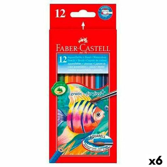 Lápices de Colores Acuarelables Faber-Castell Multicolor 6 Piezas  Comprati.