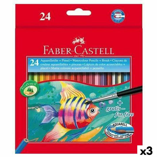 Lápices de Colores Acuarelables Faber-Castell Multicolor 3 Piezas  Comprati.