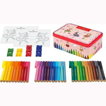 Set de Rotuladores Faber-Castell Connector Caja de Metal Bailarina Multicolor (9 Unidades)  Comprati.