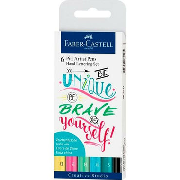 Set de Rotuladores Faber-Castell Pitt Artist Caligrafía Estuche Pastel (5 Unidades)  Comprati.