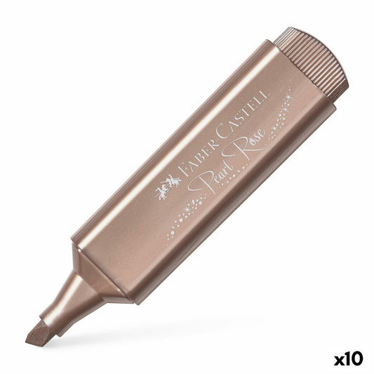 Subrayador Faber-Castell TEXTLINER 46 Oro Rosa (10 Unidades)  Comprati.