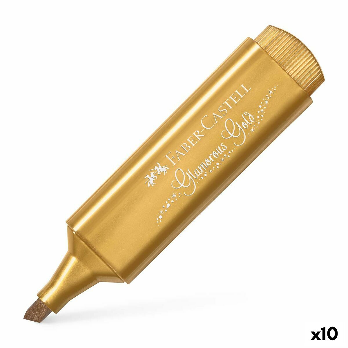 Subrayador Faber-Castell TEXTLINER 46 Dorado (10 Unidades)  Comprati.