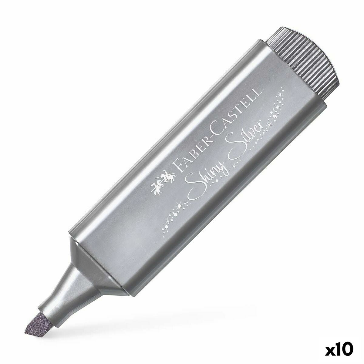 Subrayador Faber-Castell Plateado (10 Unidades)  Comprati.