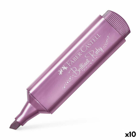 Subrayador Faber-Castell TEXTLINER 46 Rosa Rubí (10 Unidades)  Comprati.