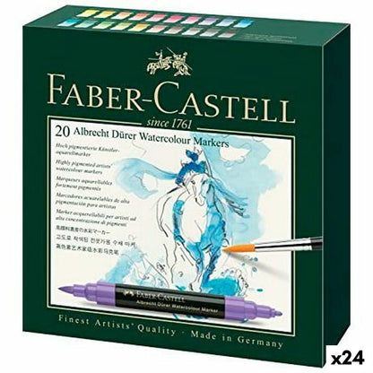 Set de Rotuladores Faber-Castell Acuarelas Estuche (24 Unidades)  Comprati.