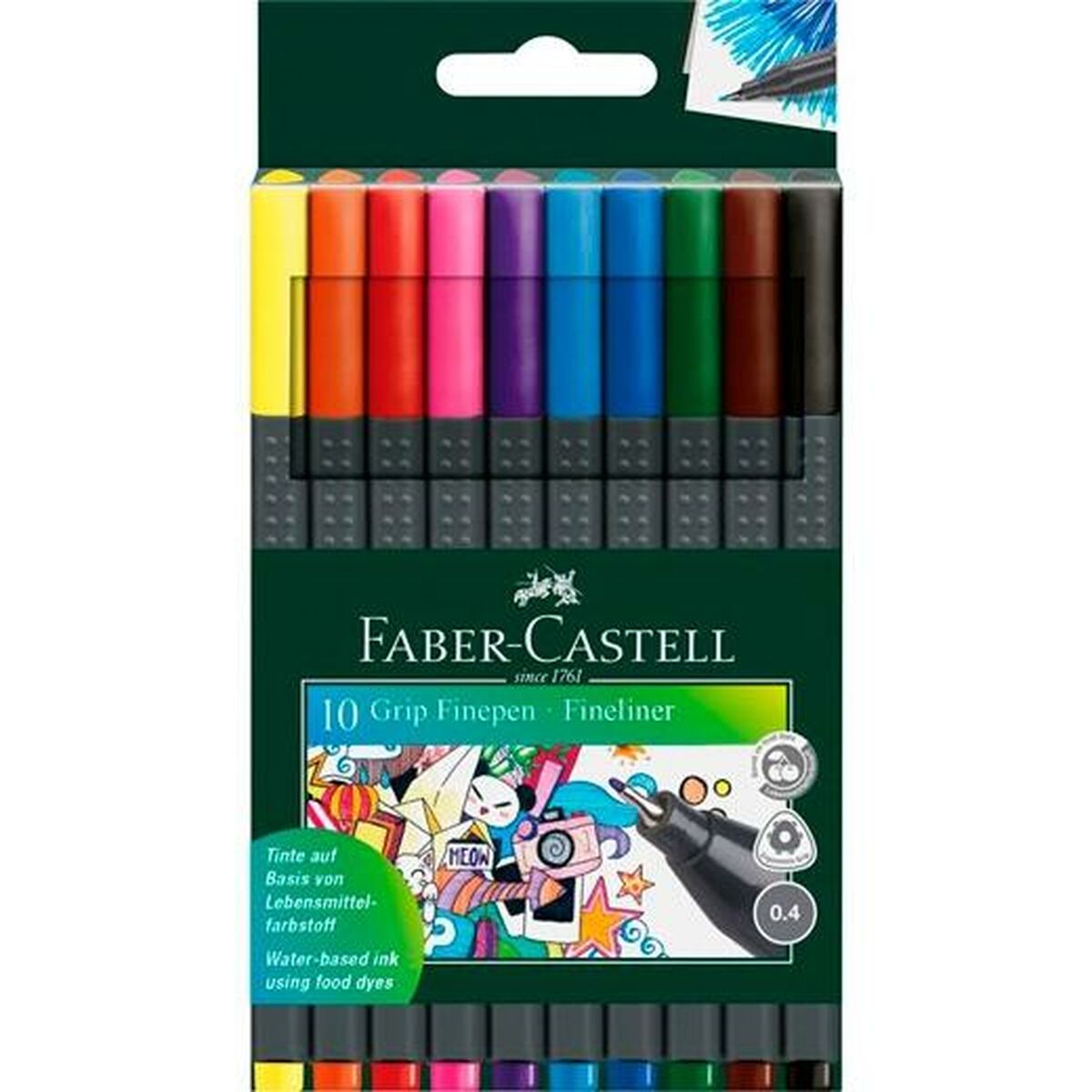 Set de Rotuladores Faber-Castell Grip Finepen (10 Unidades)  Comprati.