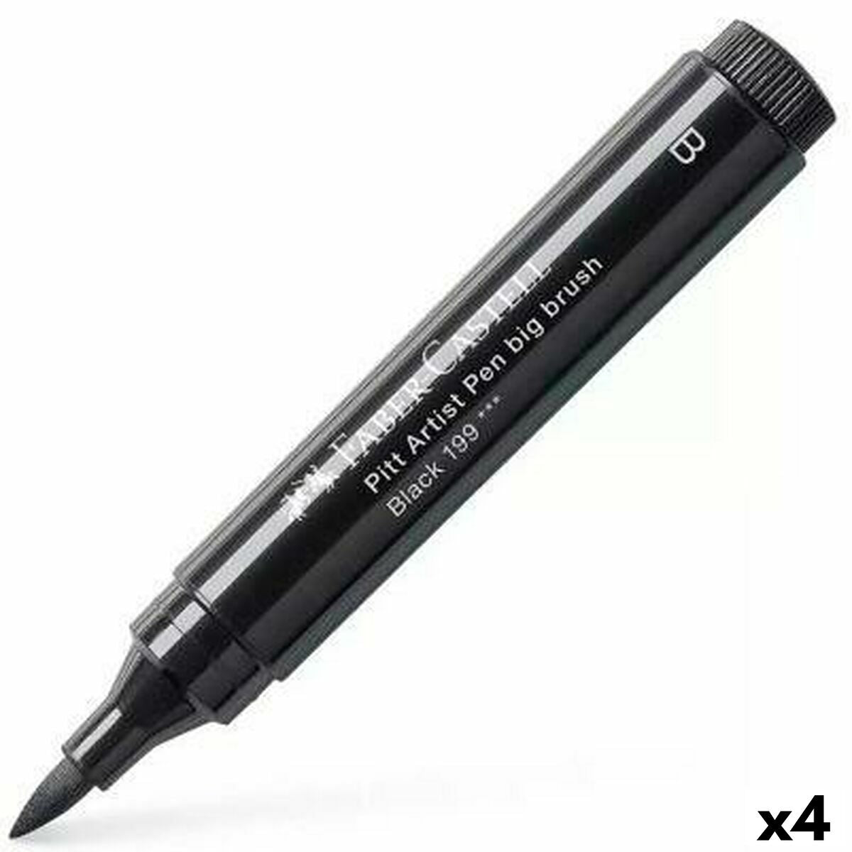 Rotuladores Faber-Castell Pitt Artist Pincel Negro (4 Piezas)  Comprati.