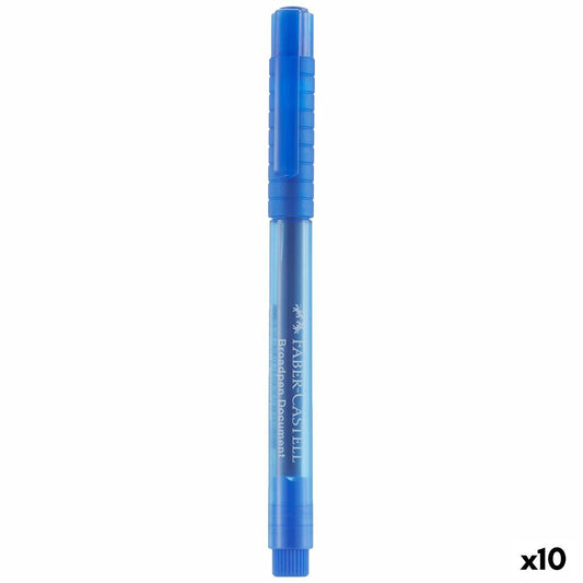 Rotuladores Faber-Castell Broadpen Document 1554 Azul (10 Unidades)  Comprati.