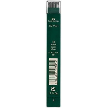 Recambio de mina Faber-Castell Madera 3 Piezas 6B  Comprati.