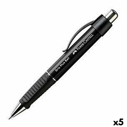 Bolígrafo Faber-Castell Grip Plus Ball M Negro 5 Unidades  Comprati.