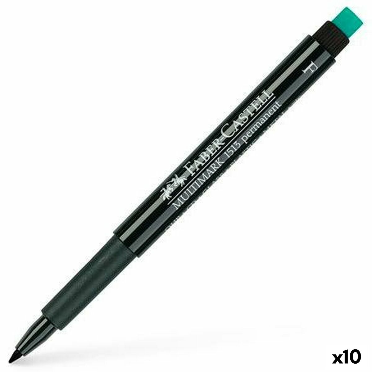 Rotulador permanente Faber-Castell Multimark 1513 F Negro (10 Unidades)  Comprati.