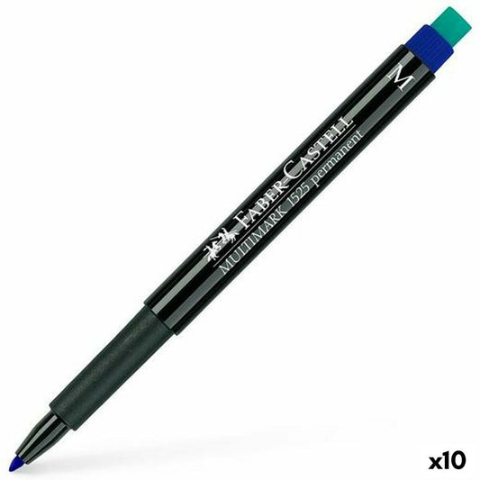 Rotulador permanente Faber-Castell Multimark 1523 M Azul (10 Unidades)  Comprati.