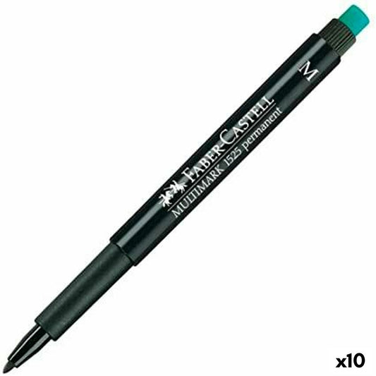 Rotulador permanente Faber-Castell Multimark 1525 M Negro (10 Unidades)  Comprati.