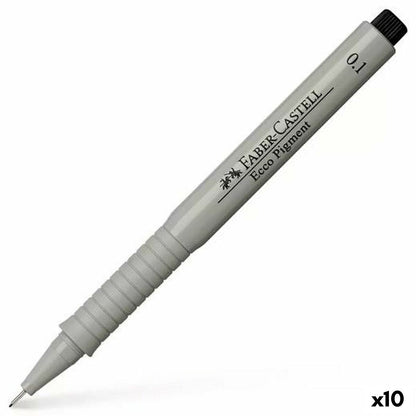 Rotuladores Faber-Castell Ecco Pigment 0,1 mm Negro (10 Unidades)  Comprati.