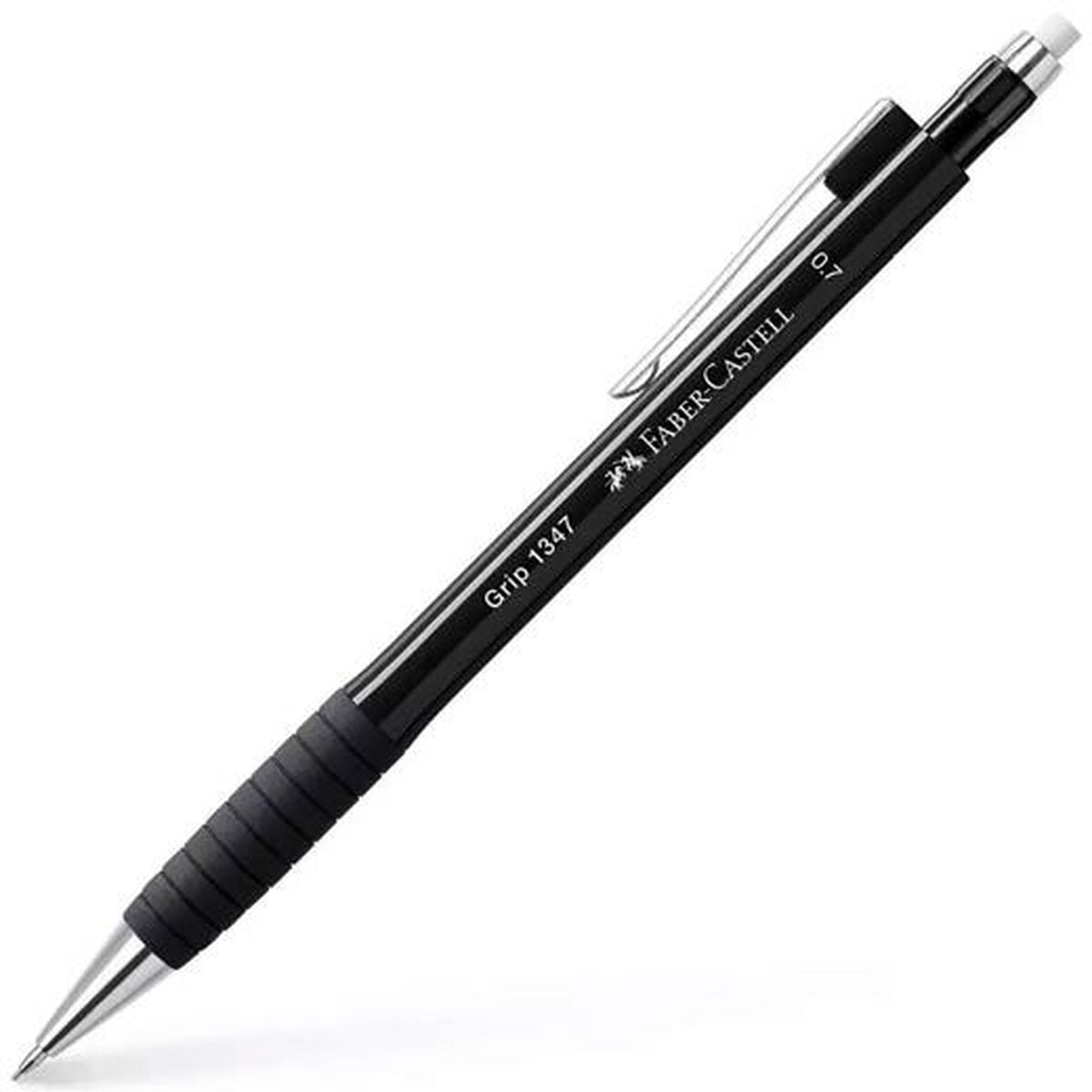 Portaminas Faber-Castell Grip 1347 Negro 0,7 mm (12 Unidades)  Comprati.