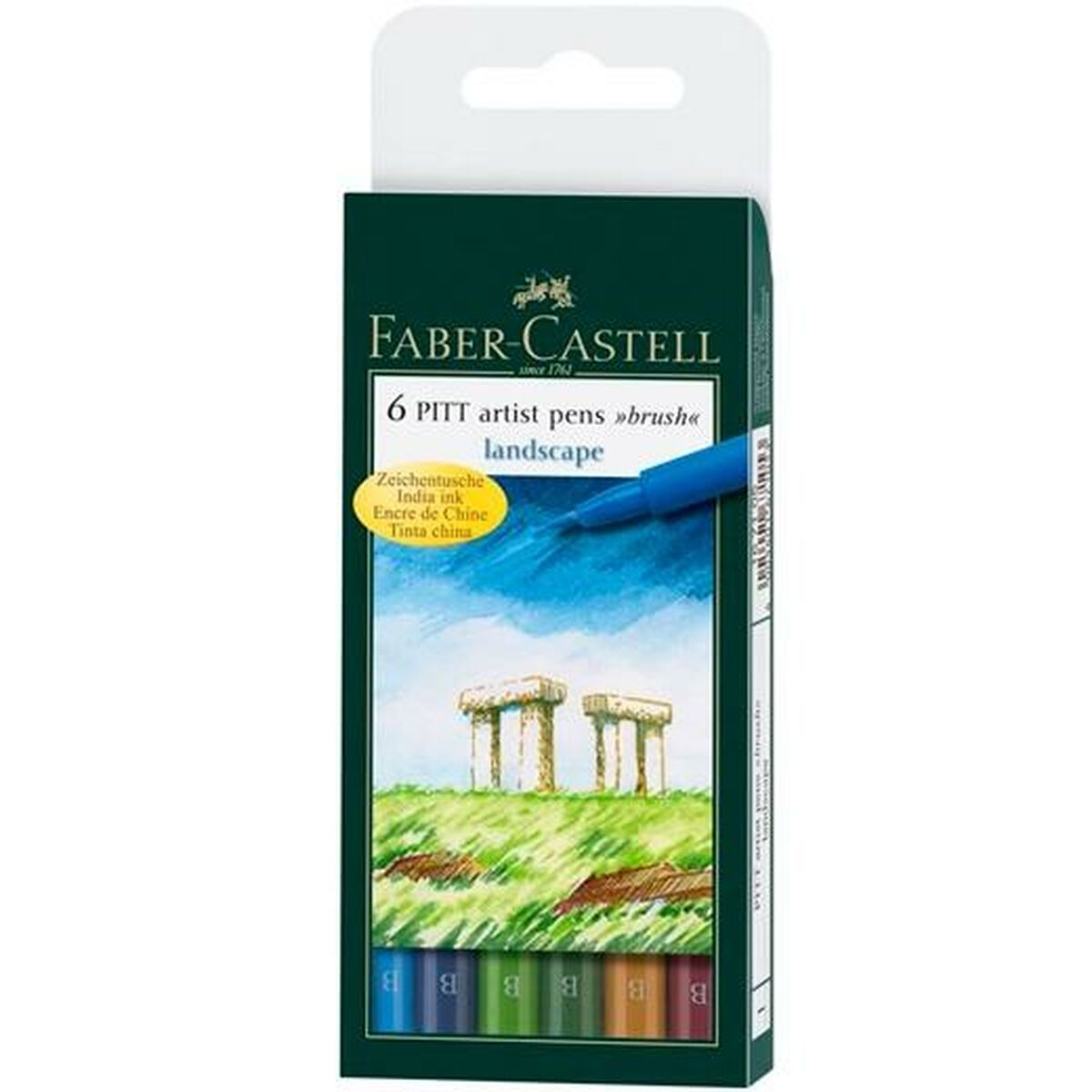 Set de Rotuladores Faber-Castell Pitt Artist Landscape Estuche (5 Unidades)  Comprati.