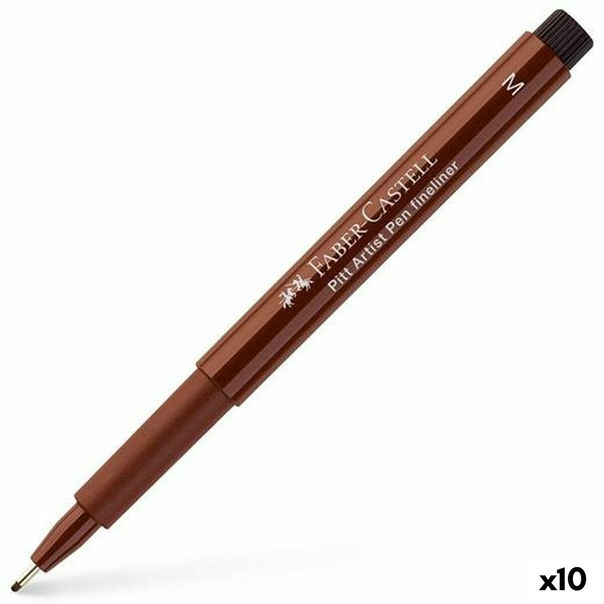 Rotulador permanente Faber-Castell Pitt Artist Marrón (10 Unidades)  Comprati.