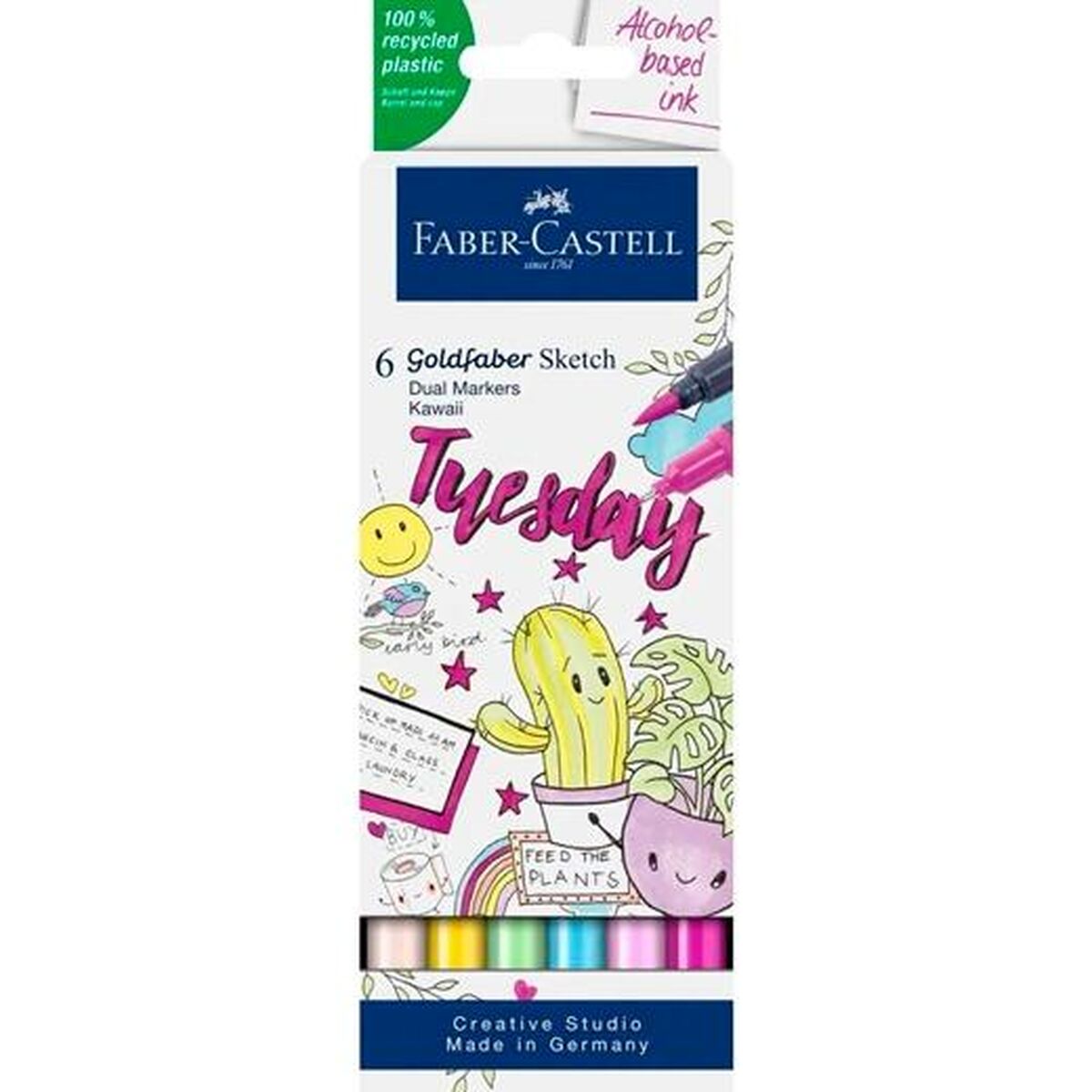 Set de Rotuladores Faber-Castell Goldfaber Sketch - Kawaii Doble 6 Piezas  Comprati.