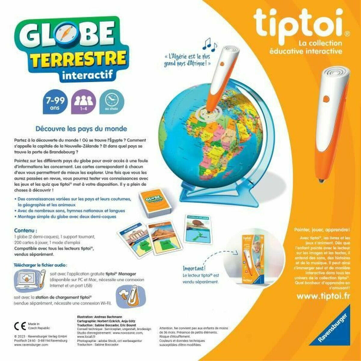 Globo Terráqueo Interactivo Ravensburger (FR) Plástico  Comprati.