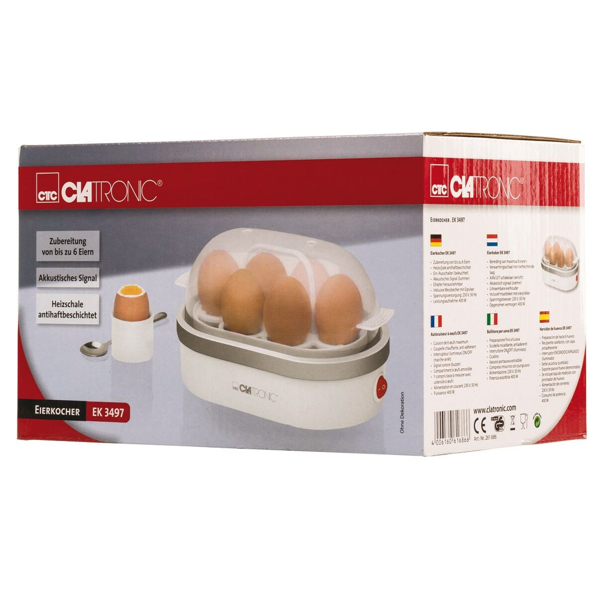 Hervidor de huevos Clatronic HA-EGGBOIL-13  Comprati.