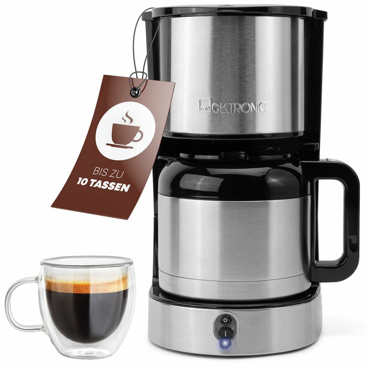 Cafetera Superautomática Clatronic KA 3805 Negro Acero 800 W  Comprati.