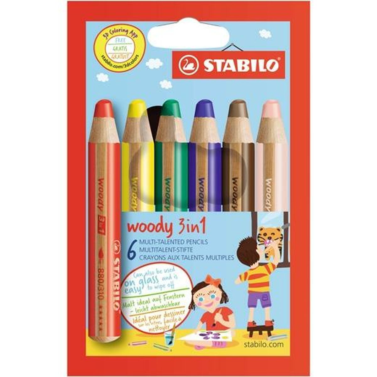 Lápices de colores Stabilo Woody 3 in 1 3 en 1 Multicolor  Comprati.