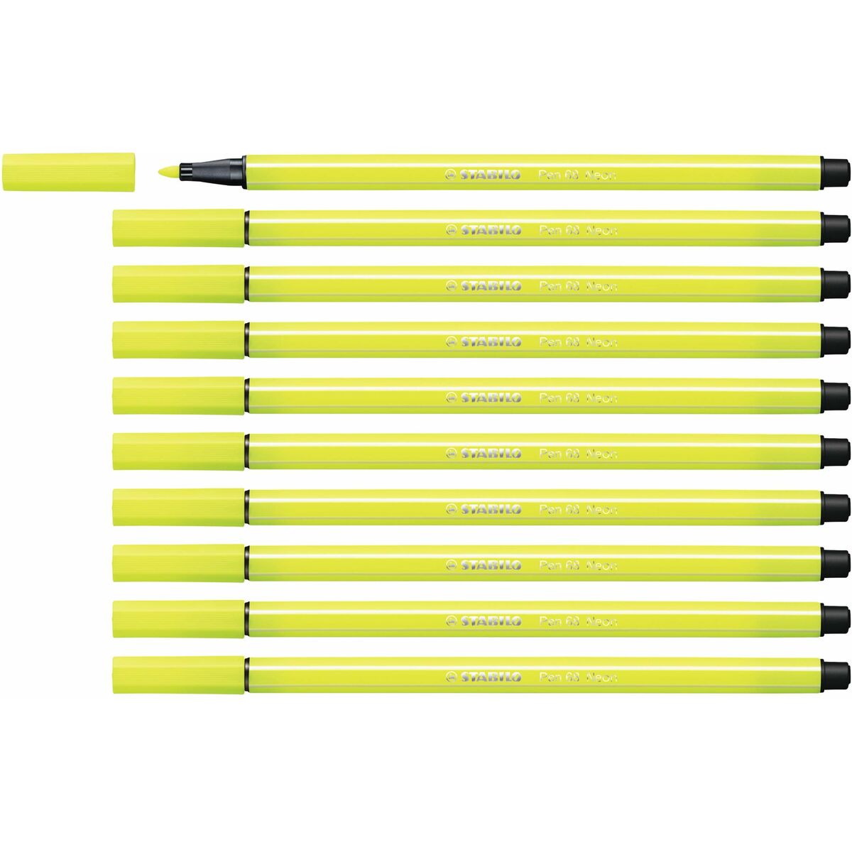 Rotuladores Stabilo Pen 68 Fluorescente Amarillo (10 Piezas)  Comprati.