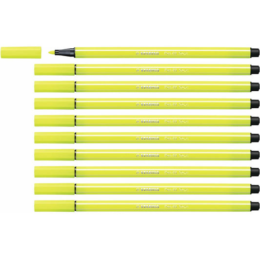 Rotuladores Stabilo Pen 68 Fluorescente Amarillo (10 Piezas)  Comprati.