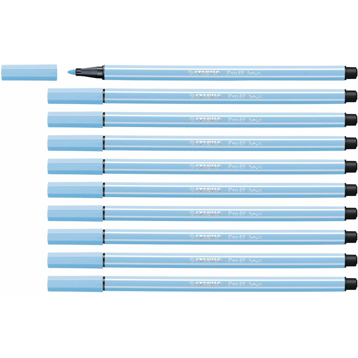 Rotuladores Stabilo Pen 68 Fluorescente Azul (10 Piezas)  Comprati.