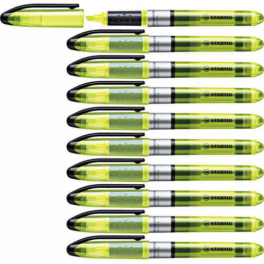 Marcador Fluorescente Stabilo Navigator Amarillo 10 Piezas (1 unidad)  Comprati.