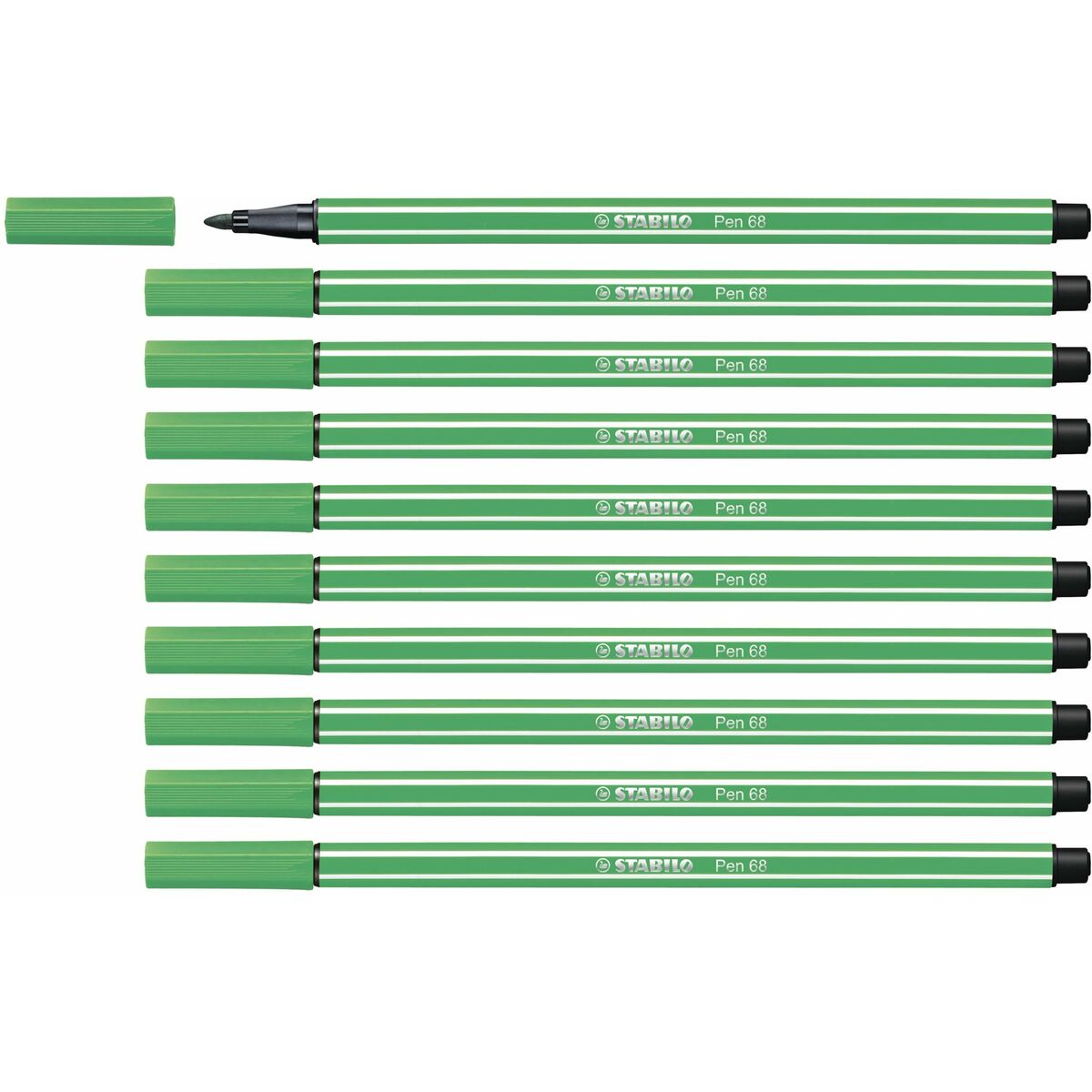 Rotuladores Stabilo Pen 68 Verde (10 Piezas)  Comprati.