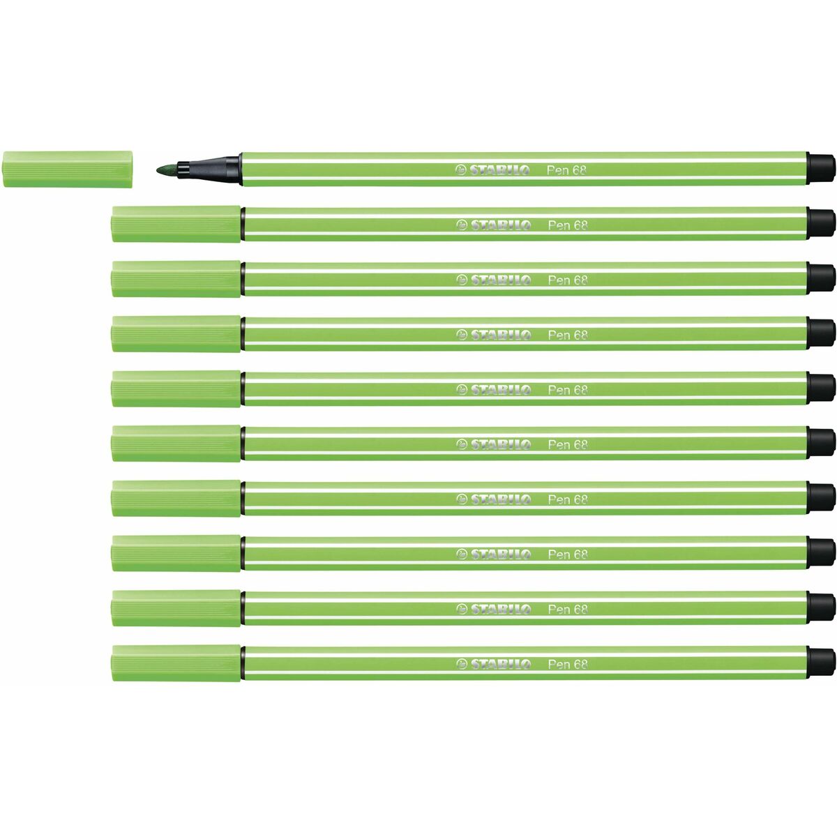 Rotuladores Stabilo Pen 68 Verde (10 Piezas)  Comprati.