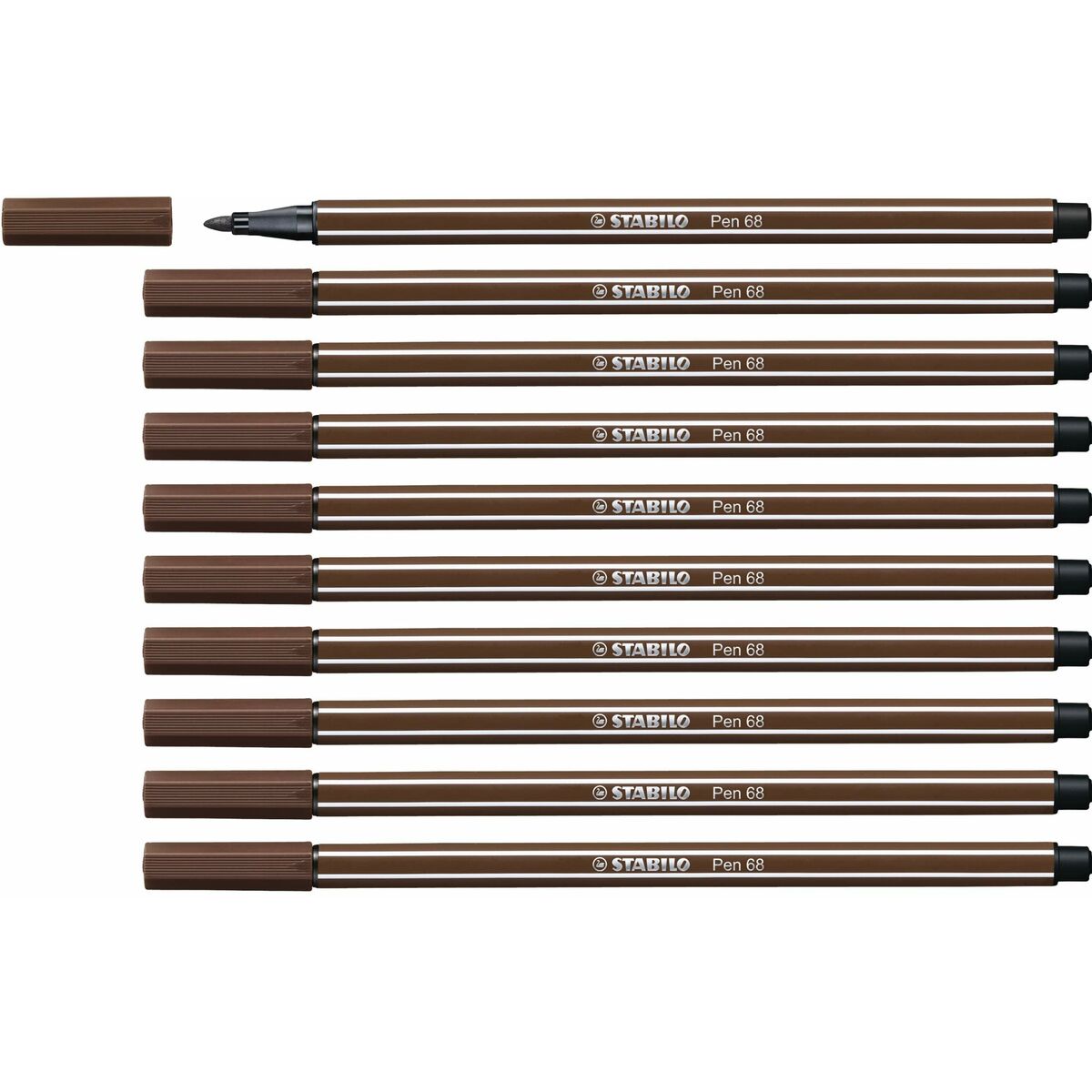 Rotuladores Stabilo Pen 68 Marrón (10 Piezas)  Comprati.