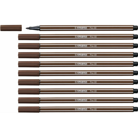 Rotuladores Stabilo Pen 68 Marrón (10 Piezas)  Comprati.