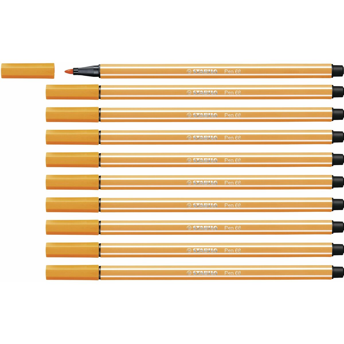 Rotuladores Stabilo Pen 68 Naranja (10 Piezas)  Comprati.