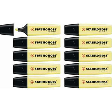 Marcador Fluorescente Stabilo BOSS ORIGINAL Amarillo (10 Unidades) (10 uds)  Comprati.