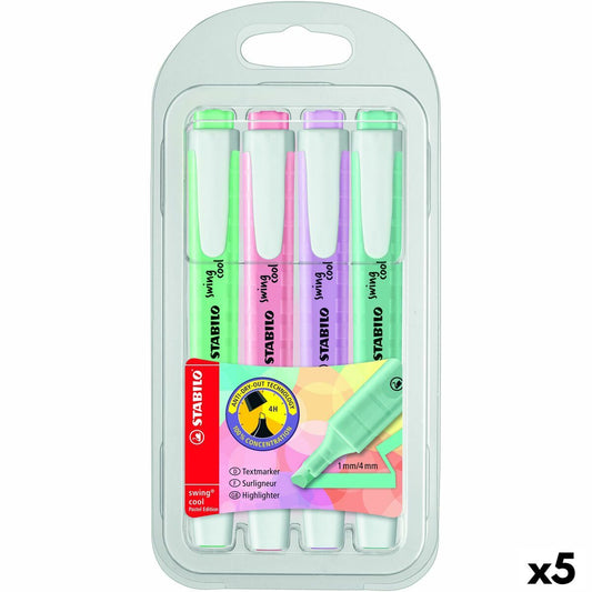 Set de Marcadores Fluorescentes Stabilo Swing Cool Pastel Multicolor (5 Unidades)  Comprati.