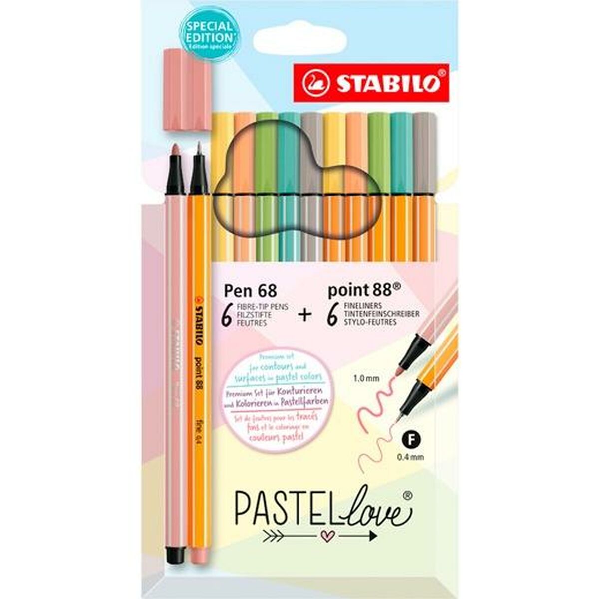 Rotuladores Stabilo 12 Piezas Pastel  Comprati.