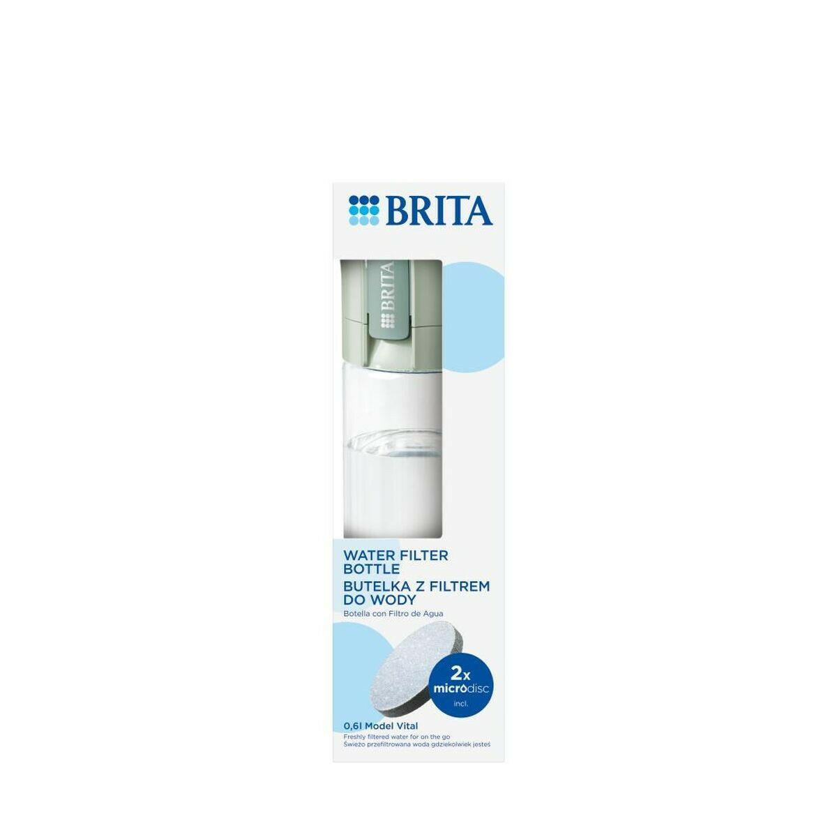 Botella Filtrante Brita 1052263 Verde 600 ml  Comprati.