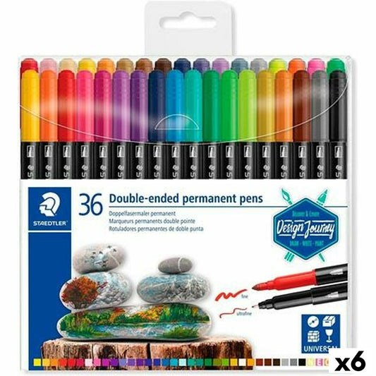 Set de Rotuladores Staedtler Design Journey Doble punta 36 Piezas Multicolor (6 Unidades)  Comprati.