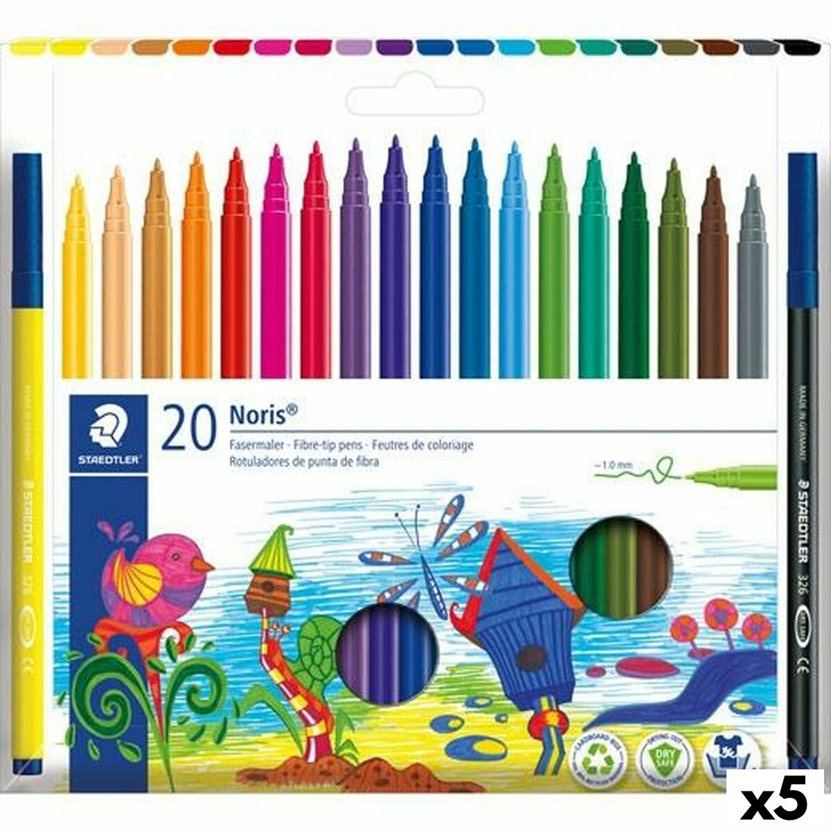 Set de Rotuladores Staedtler Noris 326 Multicolor (5 Unidades)  Comprati.