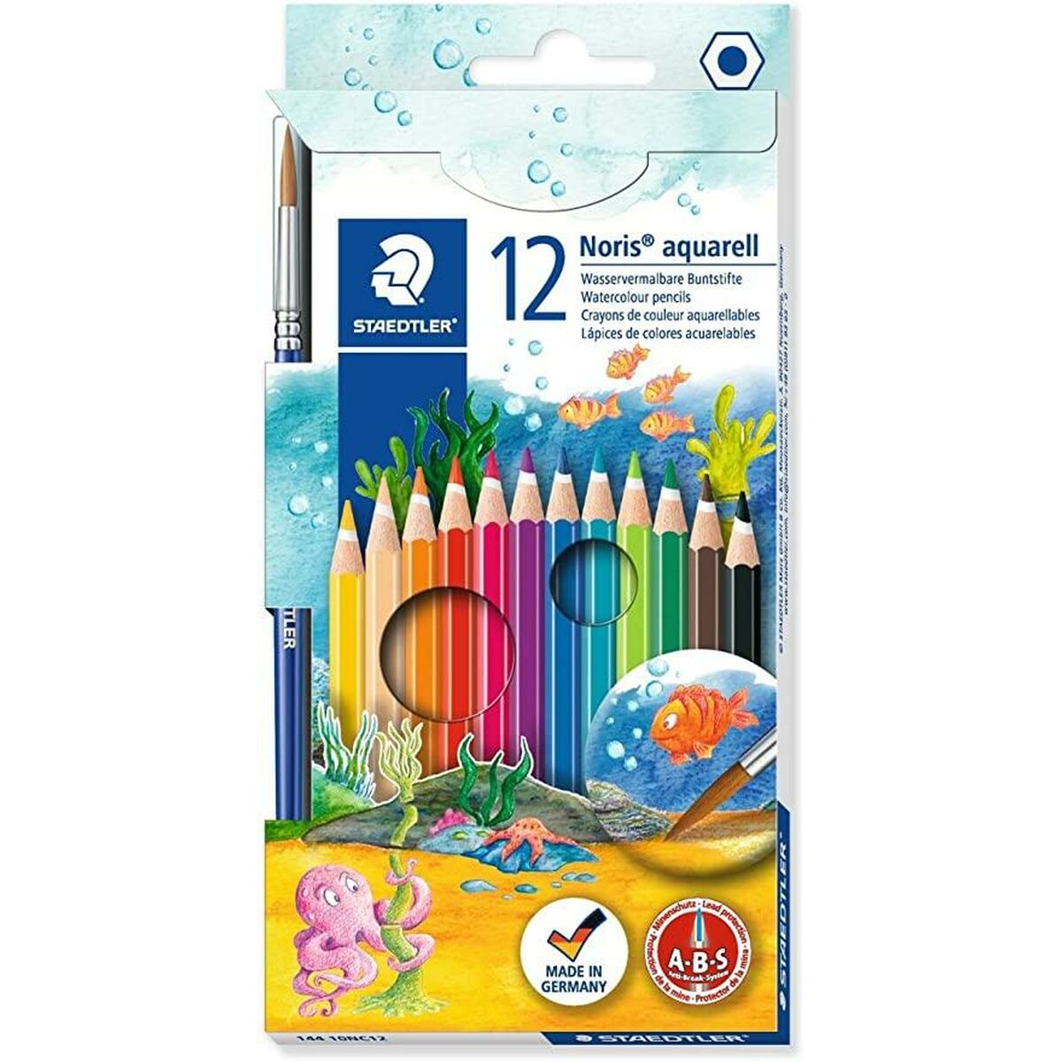 Lápices de Colores Acuarelables Staedtler Noris 12 Piezas Multicolor (10 Unidades)  Comprati.