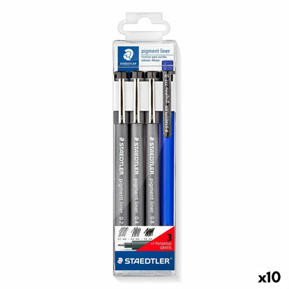 Set de Rotuladores Staedtler Negro (10 Unidades)  Comprati.